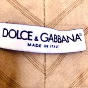 Dolce & Gabbana Beige Pinstripe Tailored Trousers